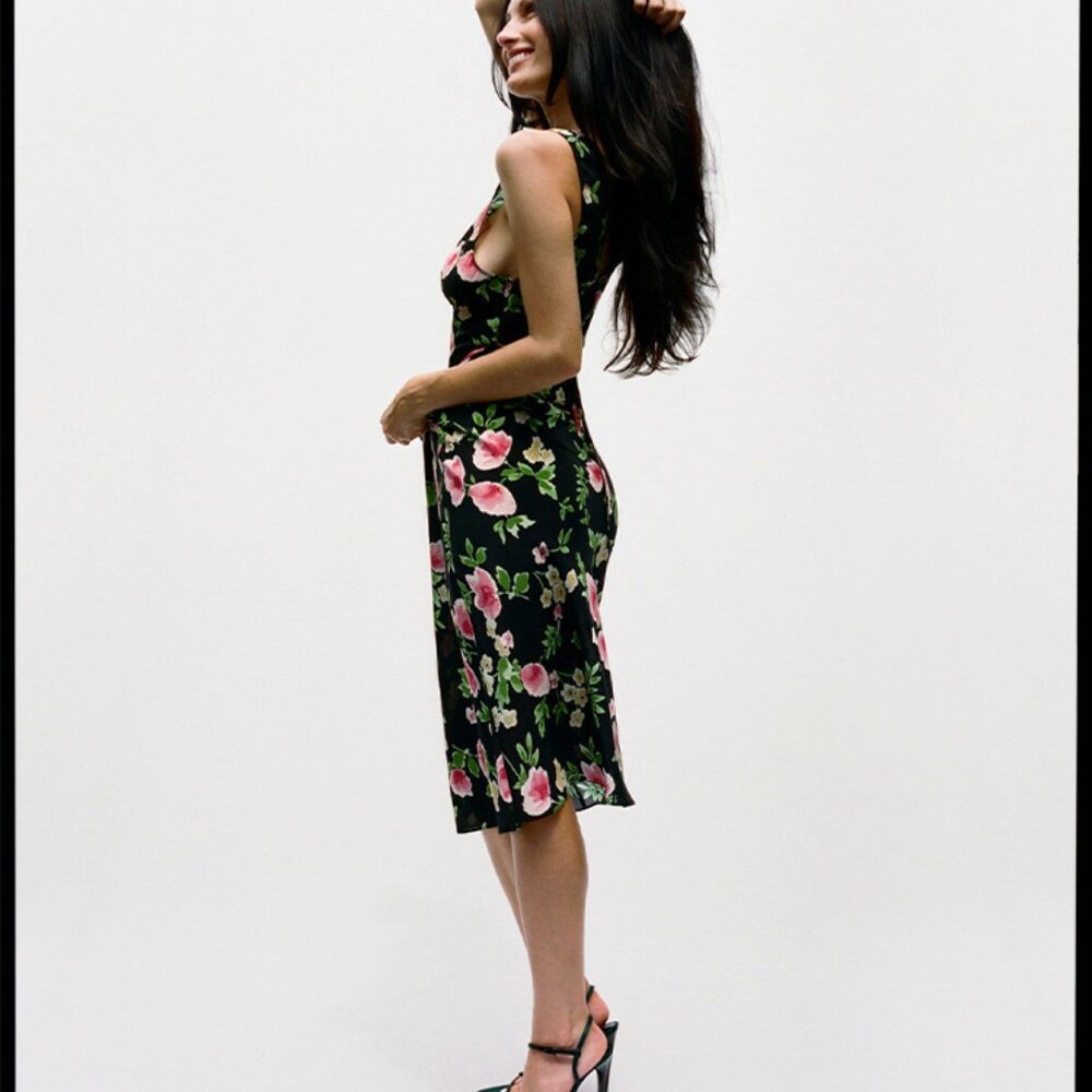 Realisation Par The Stephanie Silk Dress in Moonflower